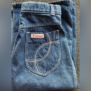 Vintage Pizzazz Denim Midi Skirt Size 10 - 70’s Aline Slits Made In USA